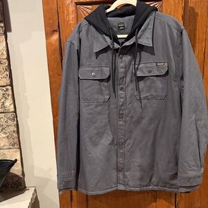 Brahma Gray Hooded Shirt Jacket